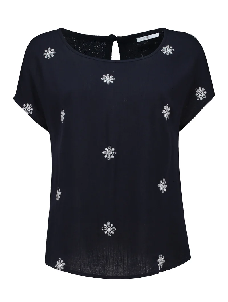SS V TP Fa44rine, navy/offwhite flower