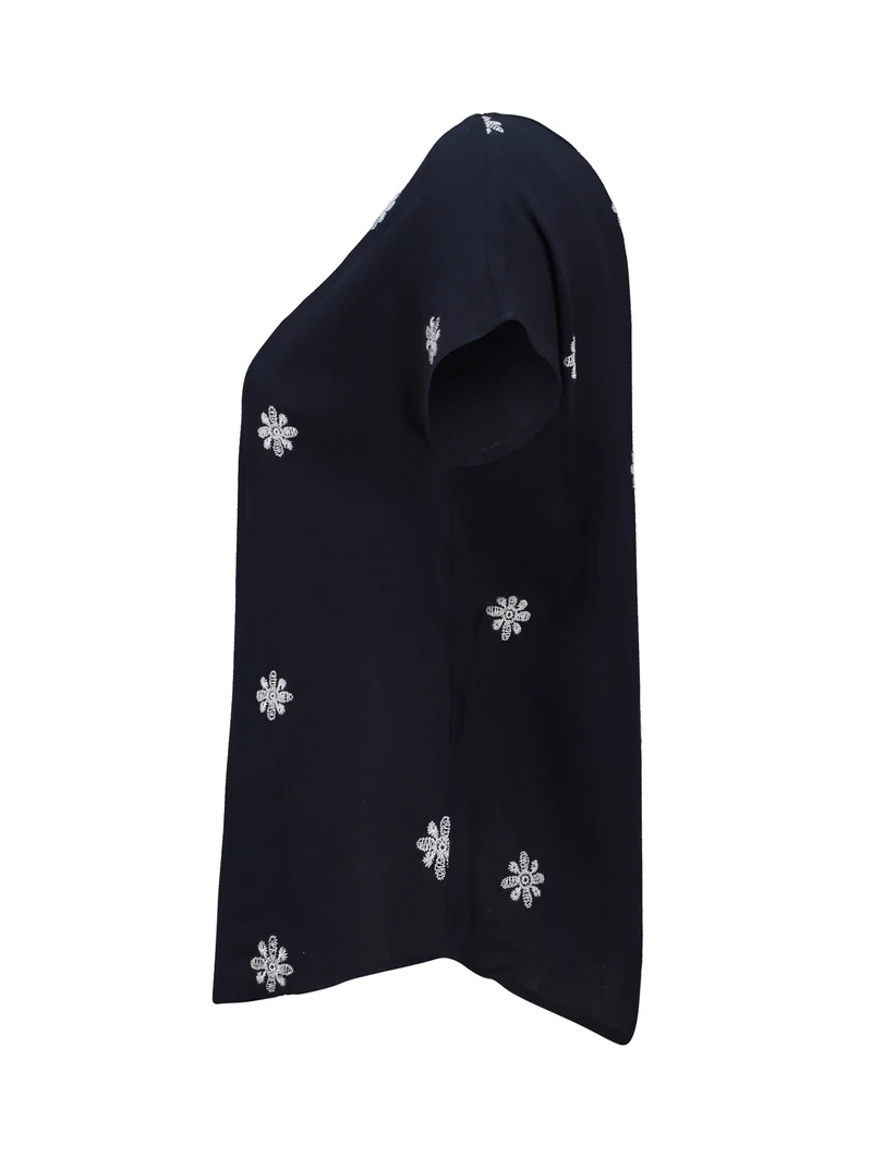 SS V TP Fa44rine, navy/offwhite flower