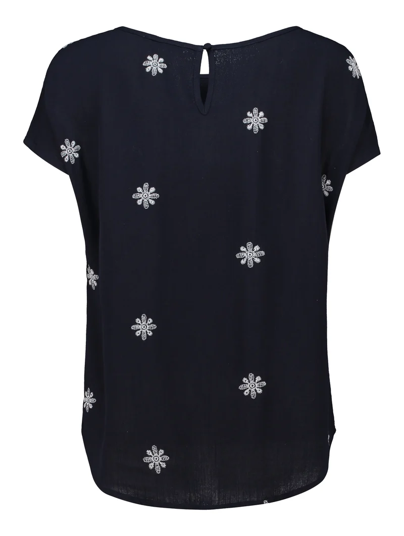 SS V TP Fa44rine, navy/offwhite flower
