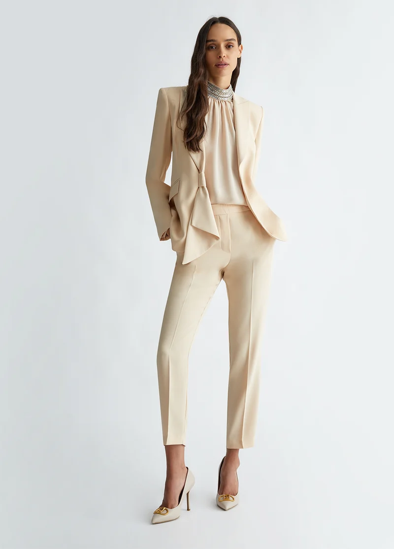 Smart satin trousers