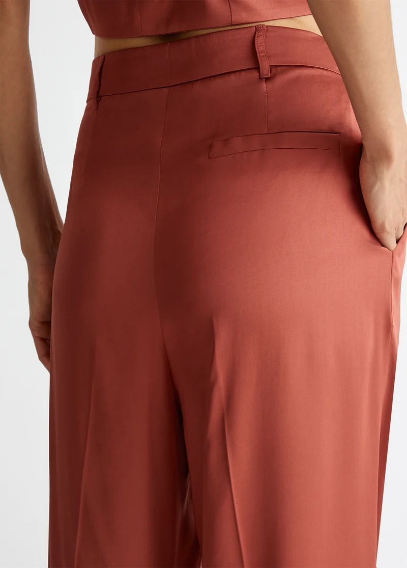 Smart Satin Suit Trousers