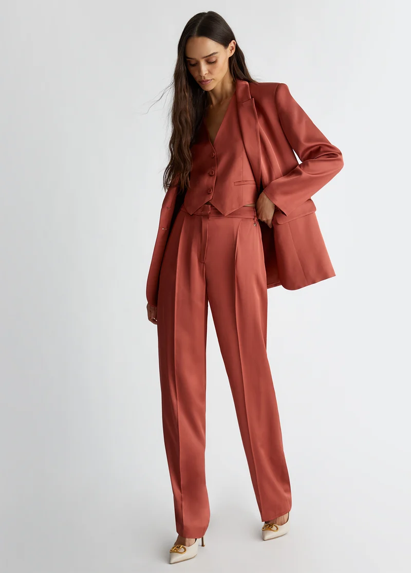Smart Satin Suit Trousers