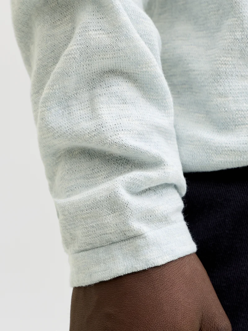 JJESUMMER KNIT CREW NECK SN, Celestial Blue/w. White