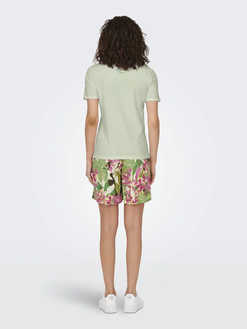 ONLKITA S/S DRINKS TOP BOX JRS, Green Lily/Dacey lime front