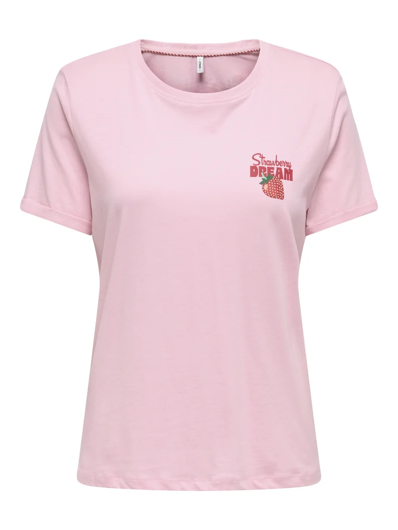 ONLKITA S/S DRINKS TOP BOX JRS, Romance Rose/Dacey dream back