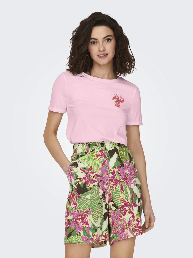 ONLKITA S/S DRINKS TOP BOX JRS, Romance Rose/Dacey dream back