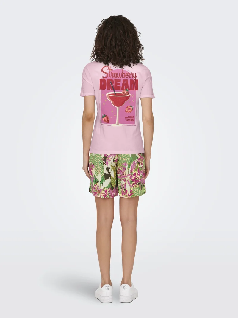 ONLKITA S/S DRINKS TOP BOX JRS, Romance Rose/Dacey dream back