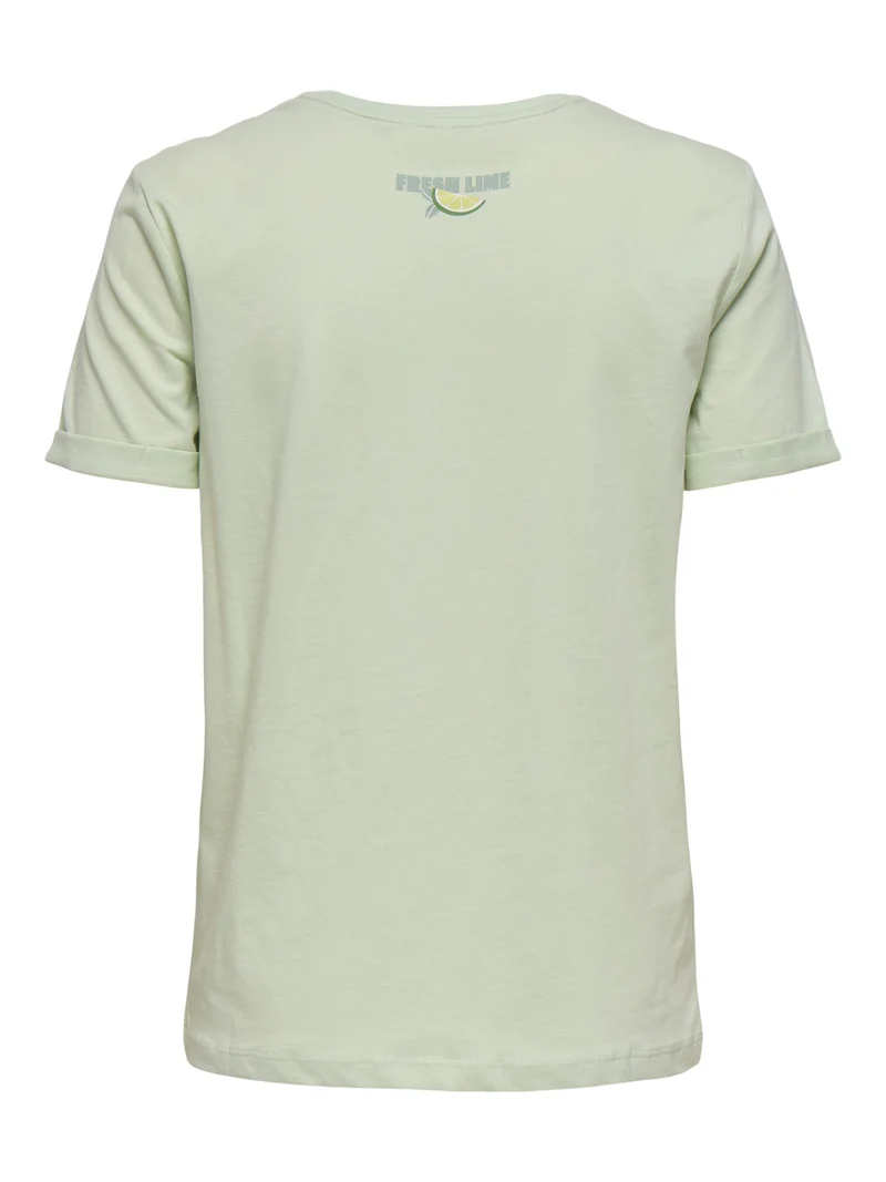 ONLKITA S/S DRINKS TOP BOX JRS, Green Lily/Dacey lime front