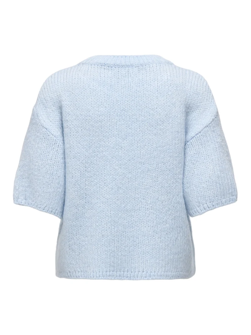 JDYLINEA S/S PULLOVER O-NECK KNT NO, Cashmere Blue