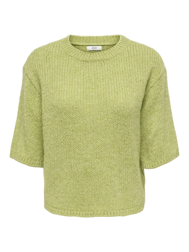 JDYLINEA S/S PULLOVER O-NECK KNT NO, Tarragon