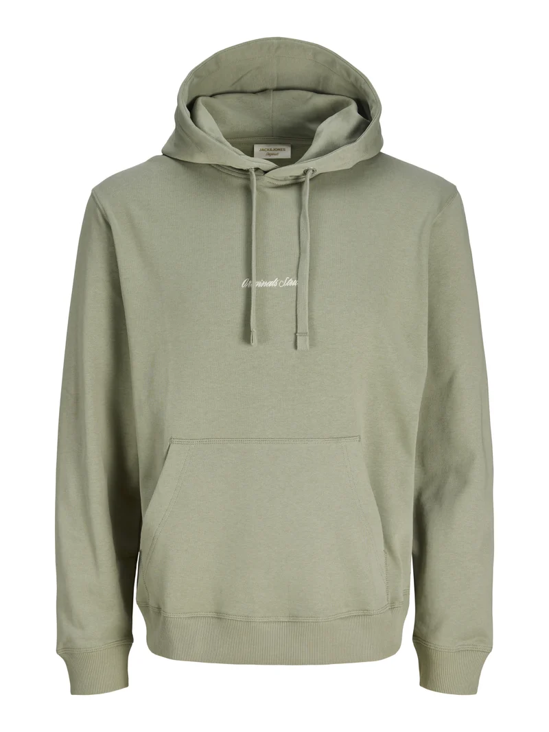 JORNORREBRO EMB SWEAT HOOD NOOS, Seagrass