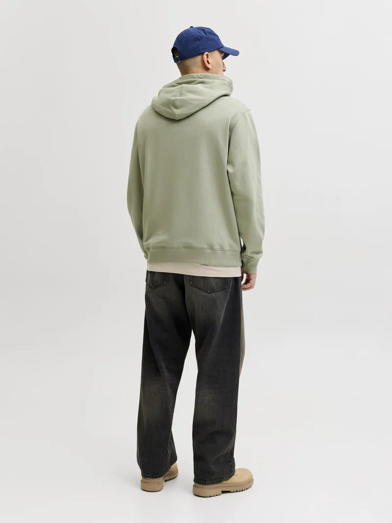 JORNORREBRO EMB SWEAT HOOD NOOS, Seagrass