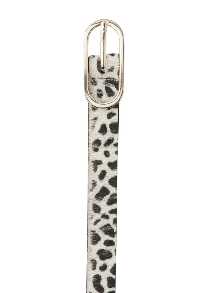 OP_Thin Leo Belt with Fur Leat, powder beige