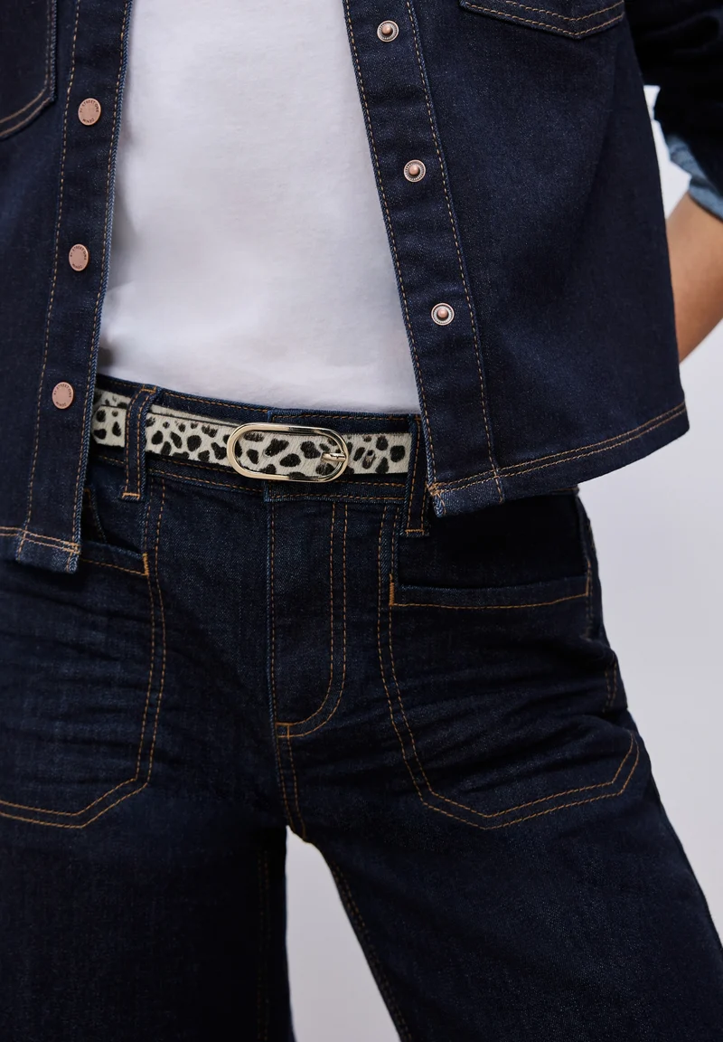 OP_Thin Leo Belt with Fur Leat, powder beige