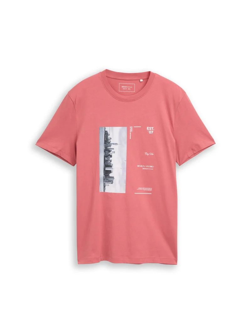 photo print t-shirt, baroque rose