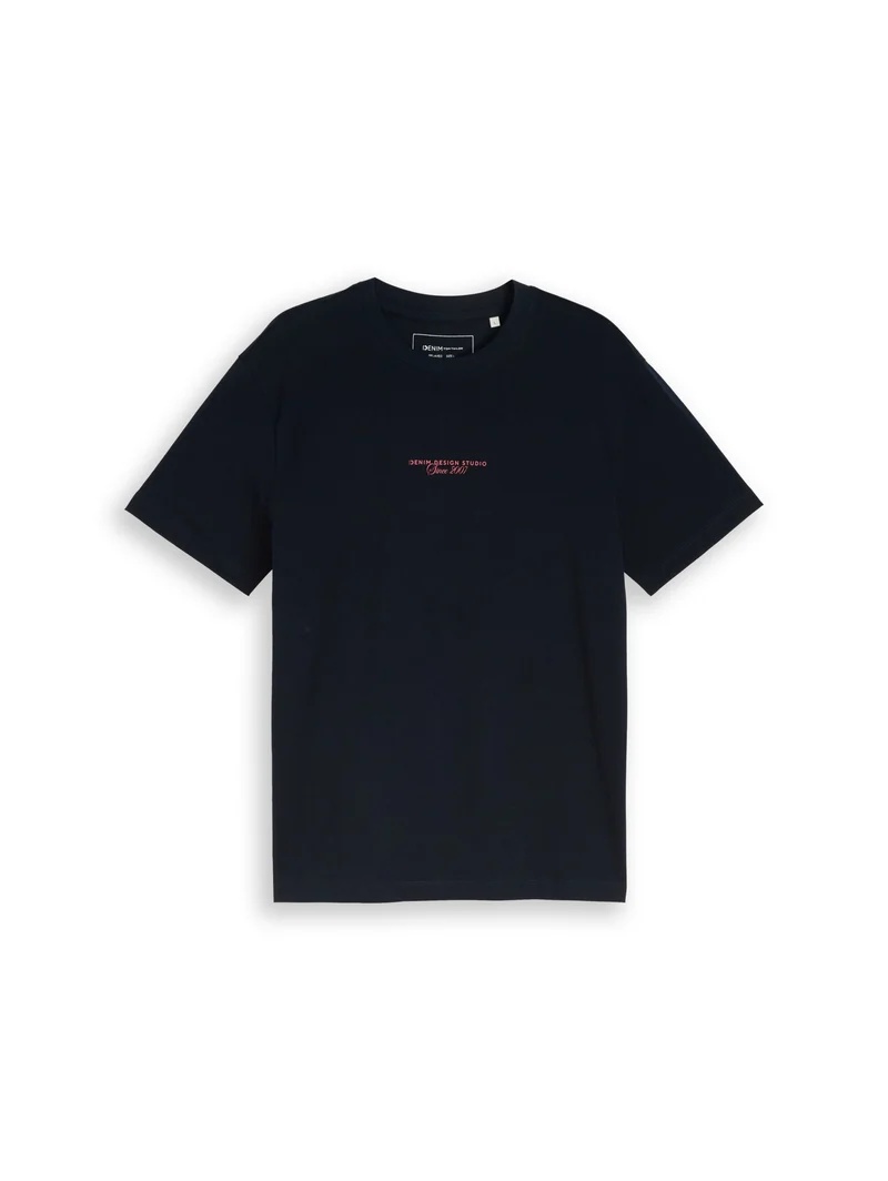 relaxed printed t-shirt, sky captain blue