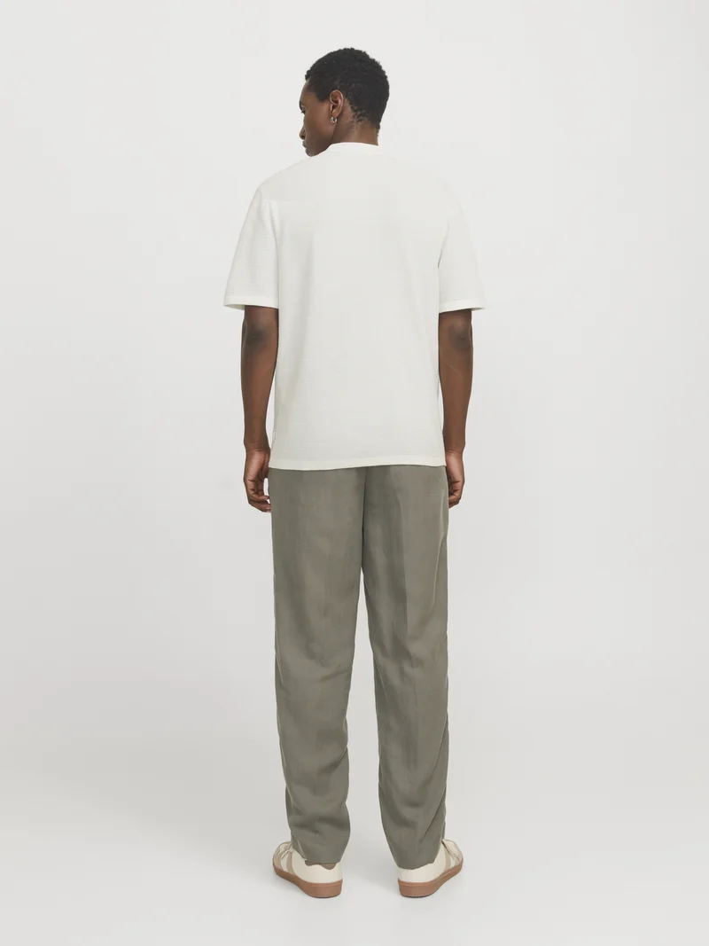 JJEGEORGE KNIT POLO SS SN, Cloud Dancer