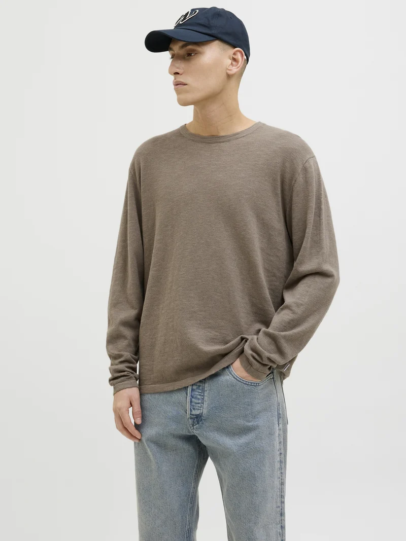 JJESUMMER KNIT CREW NECK SN, Falcon
