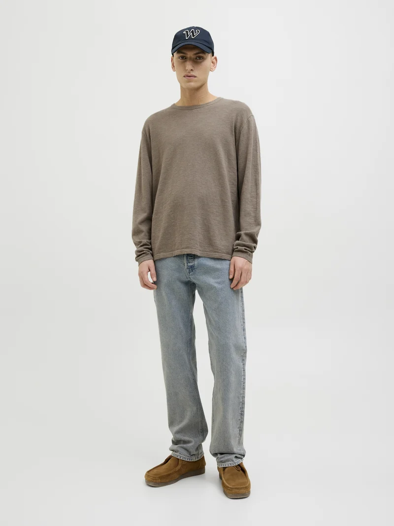 JJESUMMER KNIT CREW NECK SN, Falcon