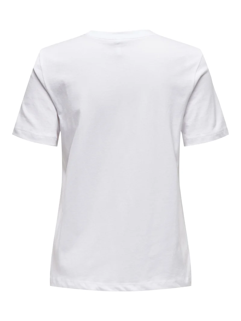 ONLKETTY S/S O-NECK TOP JRS NOOS, Bright White/Lemon