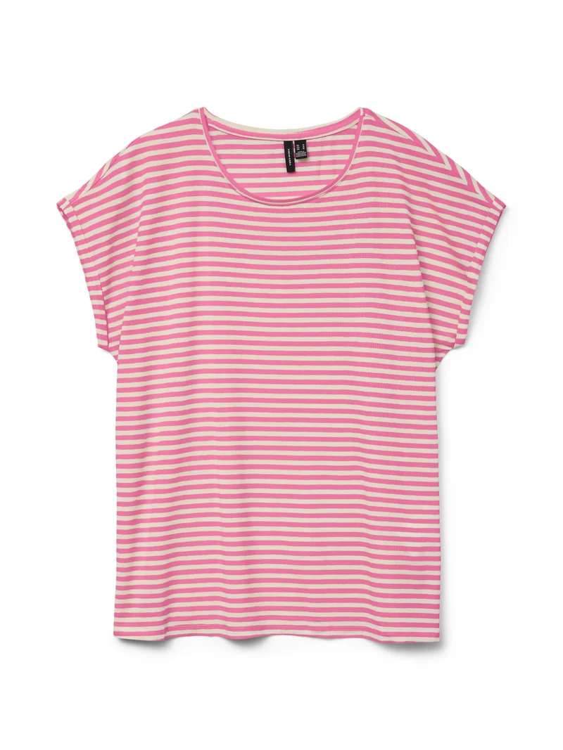 VMAVA SS TOP STRIPE JRS NOOS, Pink Cosmos/PRISTINE