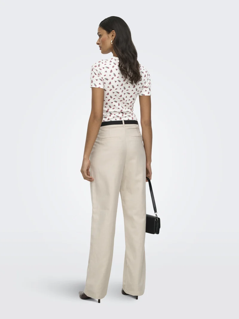 JDYLUCKY S/S O NECK TOP JRS NOOS, Cloud Dancer/ROSE
