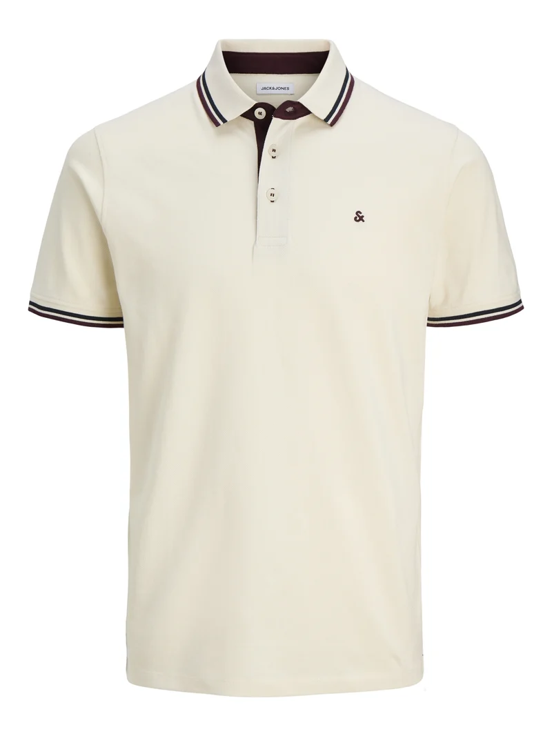 JJEPAULOS POLO SS NOOS, Antique White/PLAY