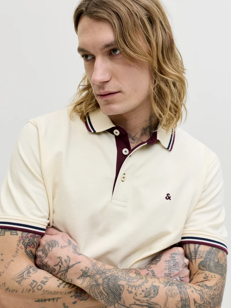 JJEPAULOS POLO SS NOOS, Antique White/PLAY