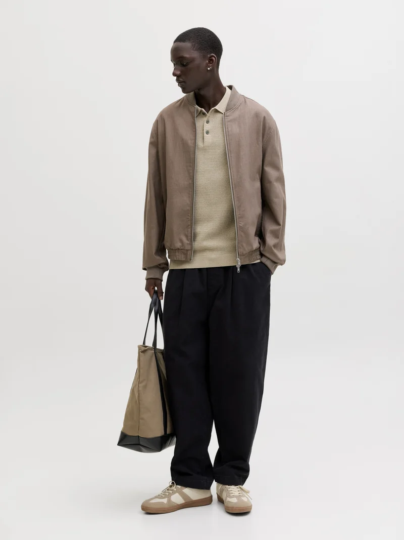 JPRBLURILEY KNIT POLO SS SN, Lemon Pepper/twist
