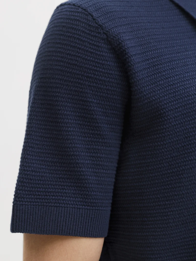 JPRBLURILEY KNIT POLO SS SN, Sky Captain