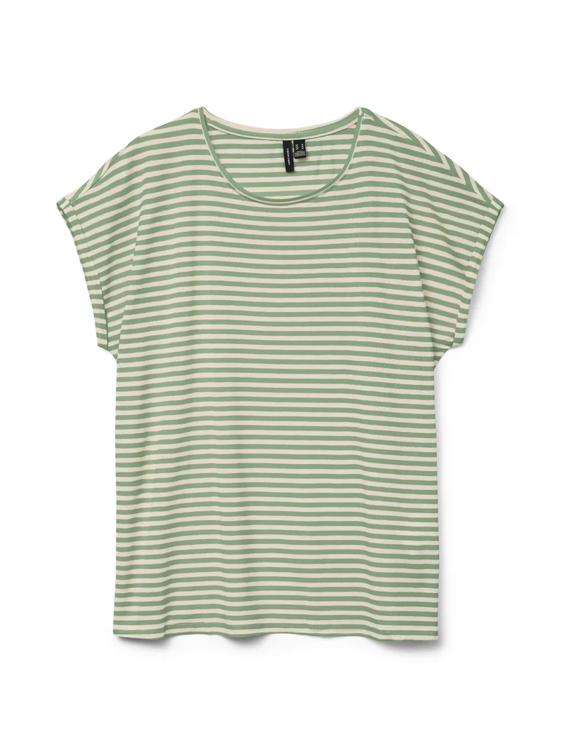 VMAVA SS TOP STRIPE JRS NOOS, Mistletoe/PRISTINE