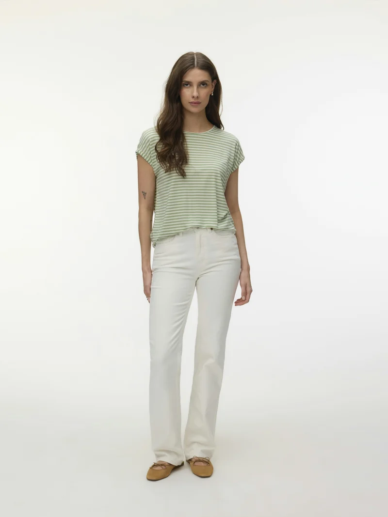 VMAVA SS TOP STRIPE JRS NOOS, Mistletoe/PRISTINE
