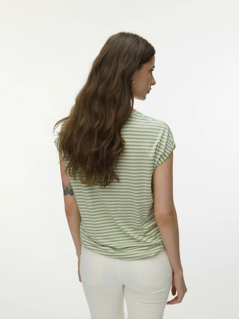 VMAVA SS TOP STRIPE JRS NOOS, Mistletoe/PRISTINE
