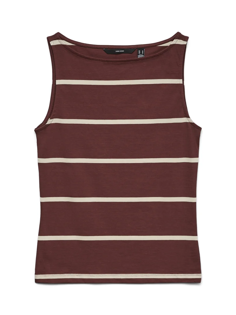 VMDINA SL BOAT NECK TOP JRS GA, Andorra/Oatmeal
