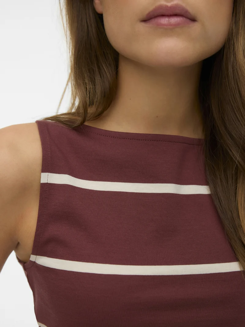VMDINA SL BOAT NECK TOP JRS GA, Andorra/Oatmeal