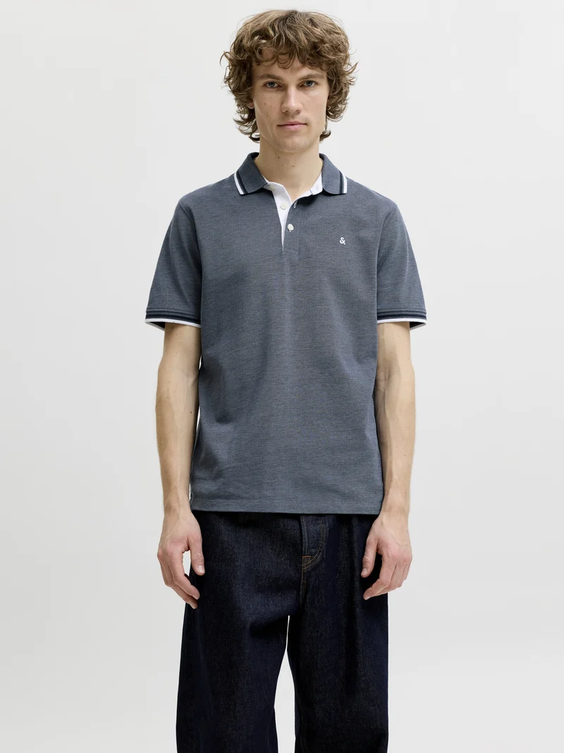 JJEPAULOS POLO SS NOOS, Blue Mirage/PLAY