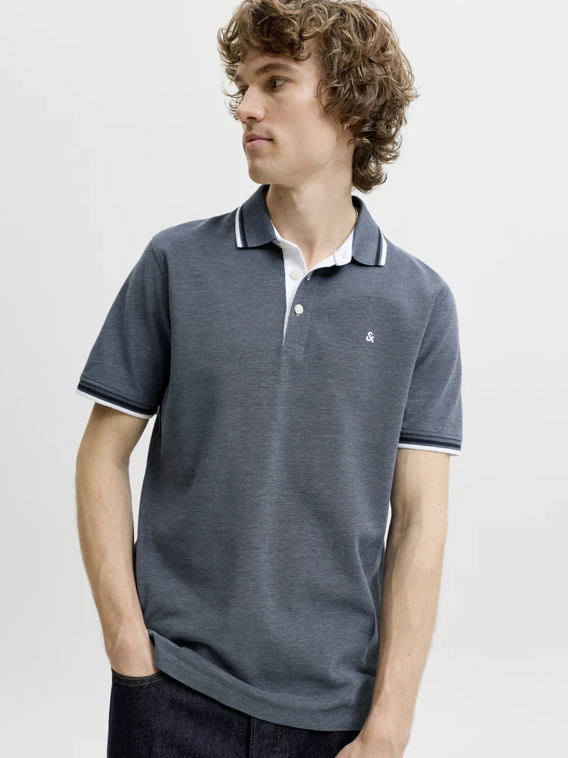 JJEPAULOS POLO SS NOOS, Blue Mirage/PLAY