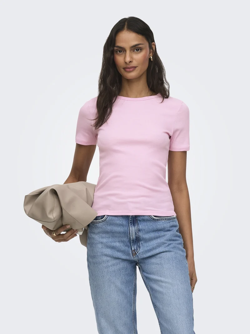JDYLUCKY S/S O NECK TOP JRS NOOS, Fragrant Lilac