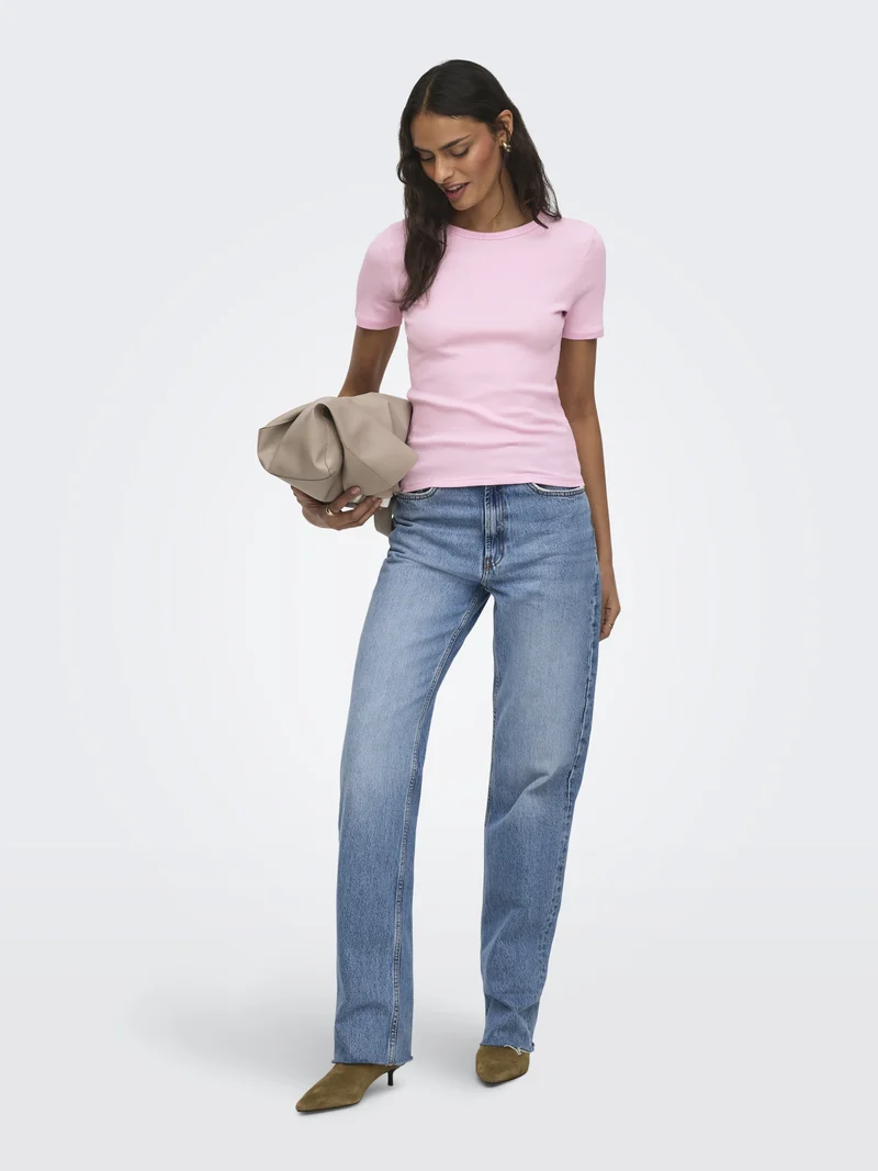JDYLUCKY S/S O NECK TOP JRS NOOS, Fragrant Lilac