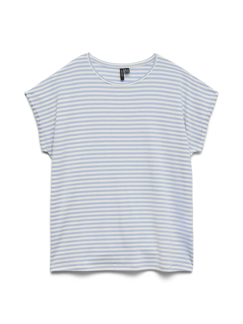 VMAVA SS TOP STRIPE JRS NOOS, Brunnera Blue/PRISTINE
