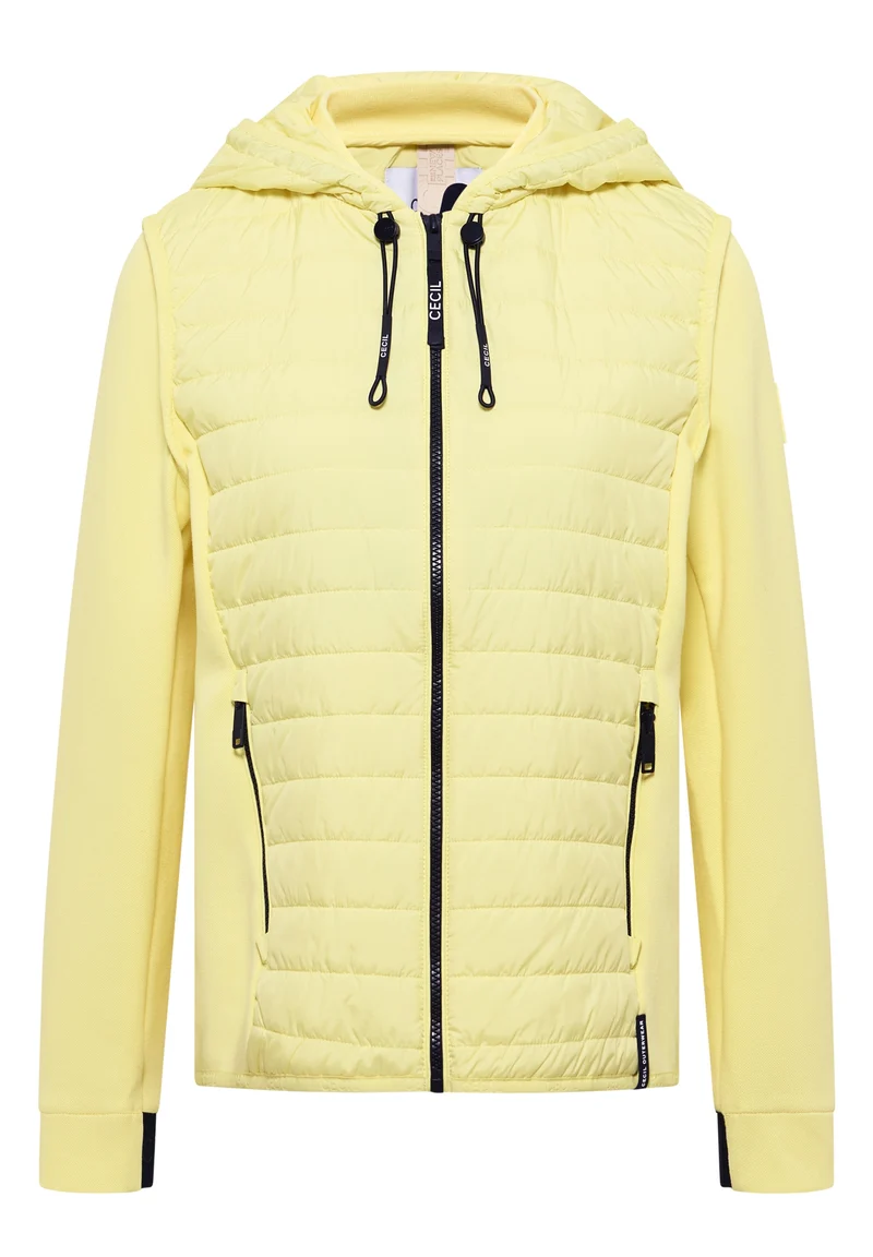 Padded Nylon Pique Jacket, iced yellow