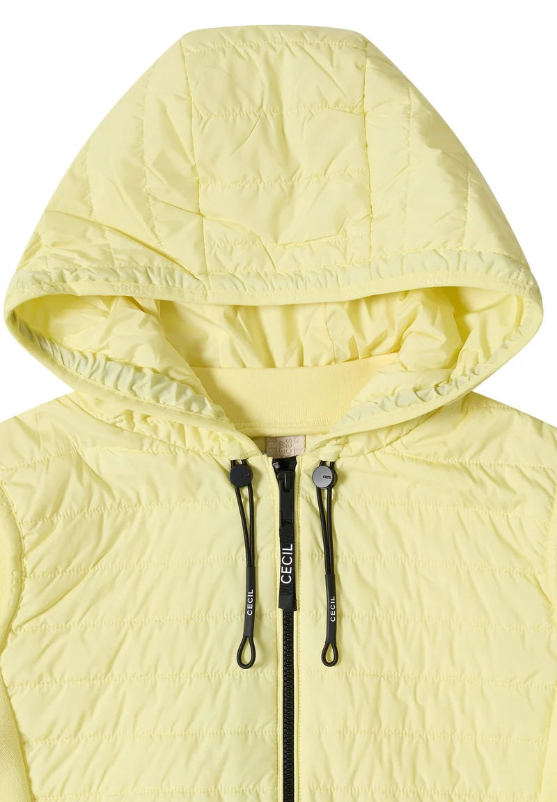 Padded Nylon Pique Jacket, iced yellow
