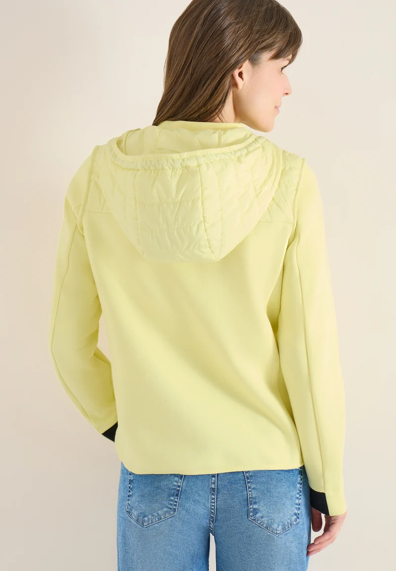 Padded Nylon Pique Jacket, iced yellow