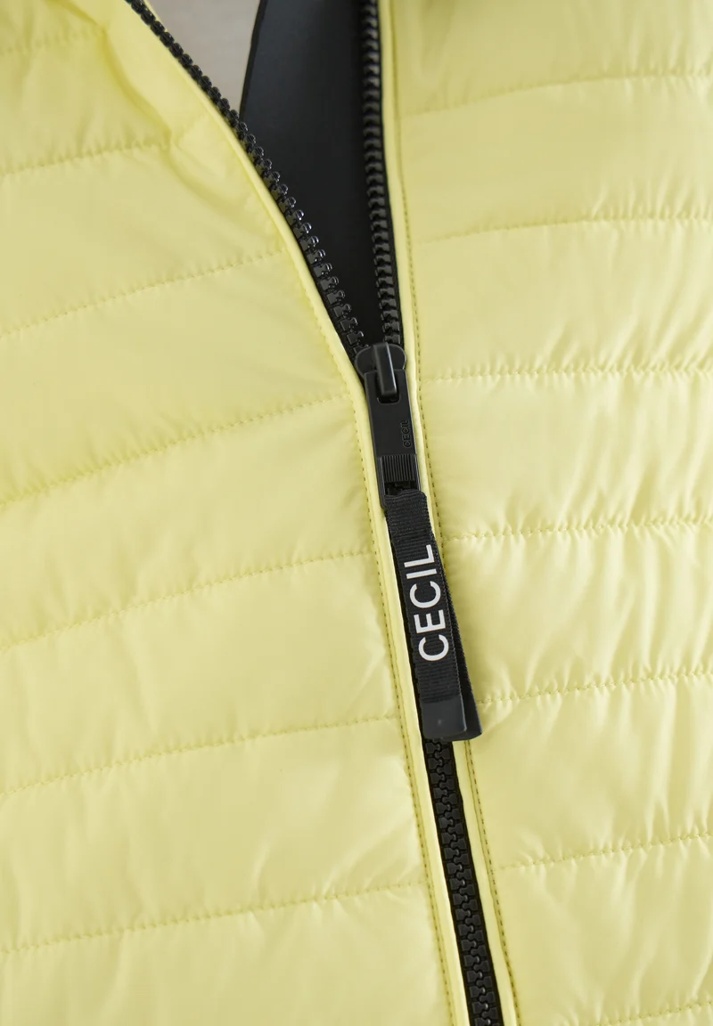 Padded Nylon Pique Jacket, iced yellow