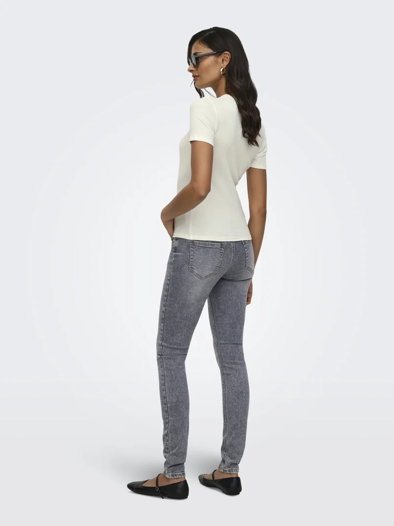 JDYLUCKY S/S O NECK TOP JRS NOOS, Cloud Dancer