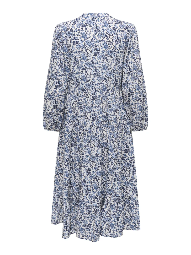 ONLMILANA 7/8 DRESS WVN NOOS, Coronet Blue/JADIE FLOWER