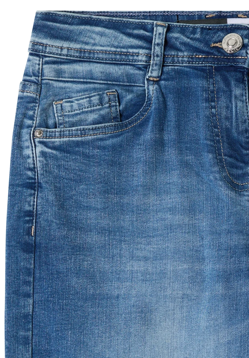 Style NOS Scarlett BARREL Mid, mid blue wash