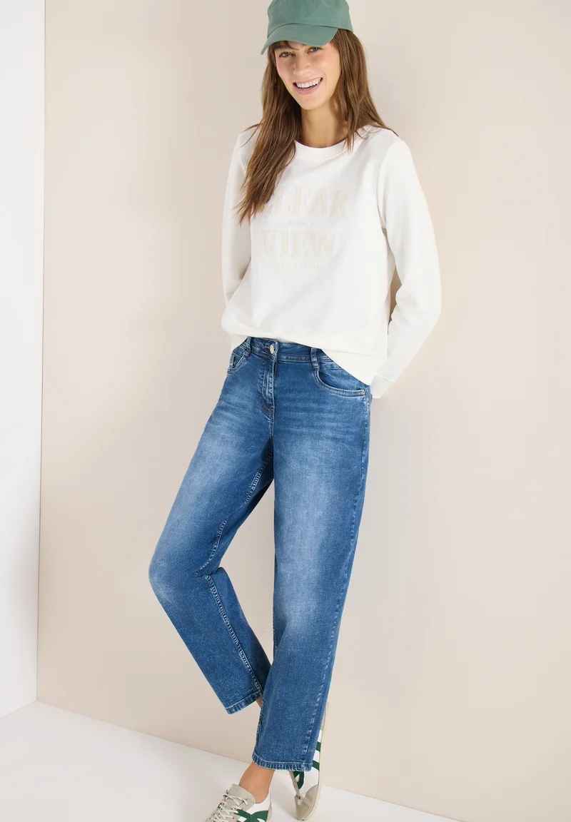 Style NOS Scarlett BARREL Mid, mid blue wash