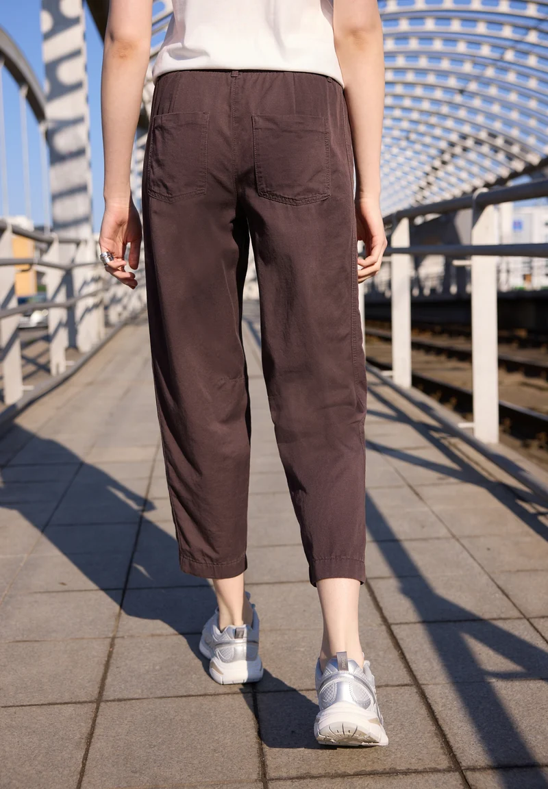 Studio_Barrel MW washed cotton, mahogany brown