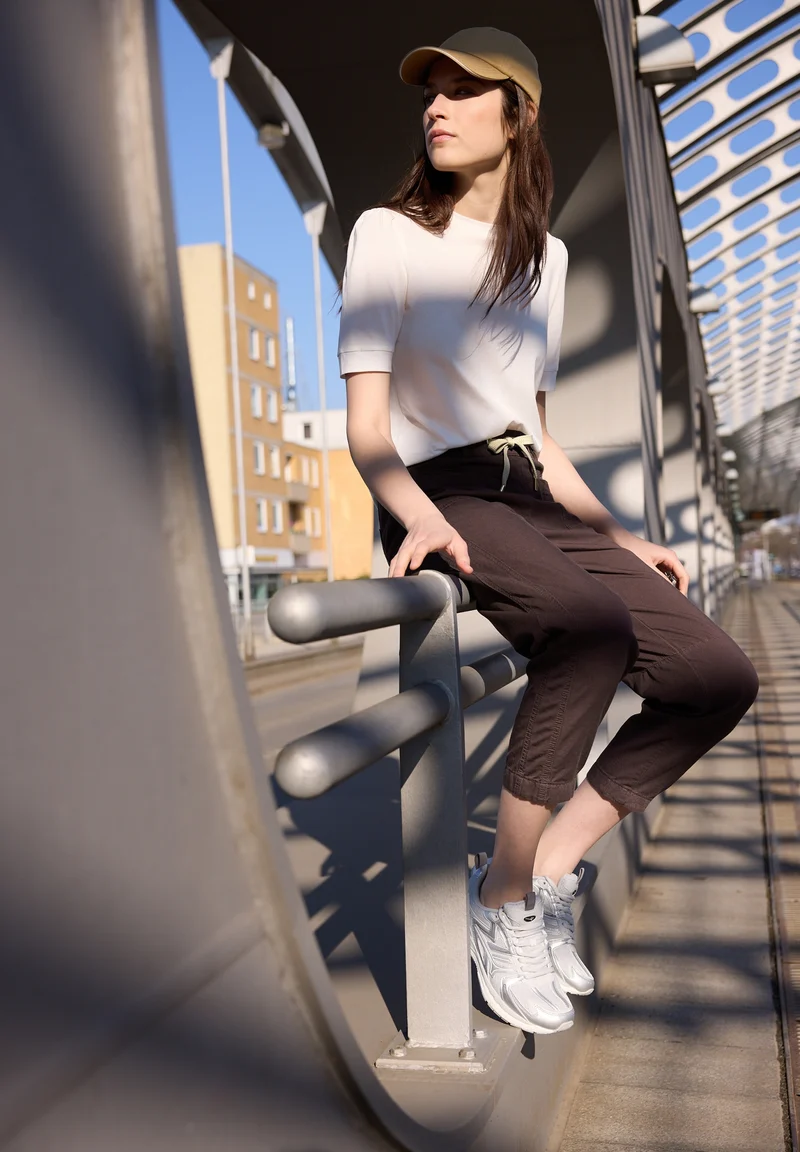 Studio_Barrel MW washed cotton, mahogany brown